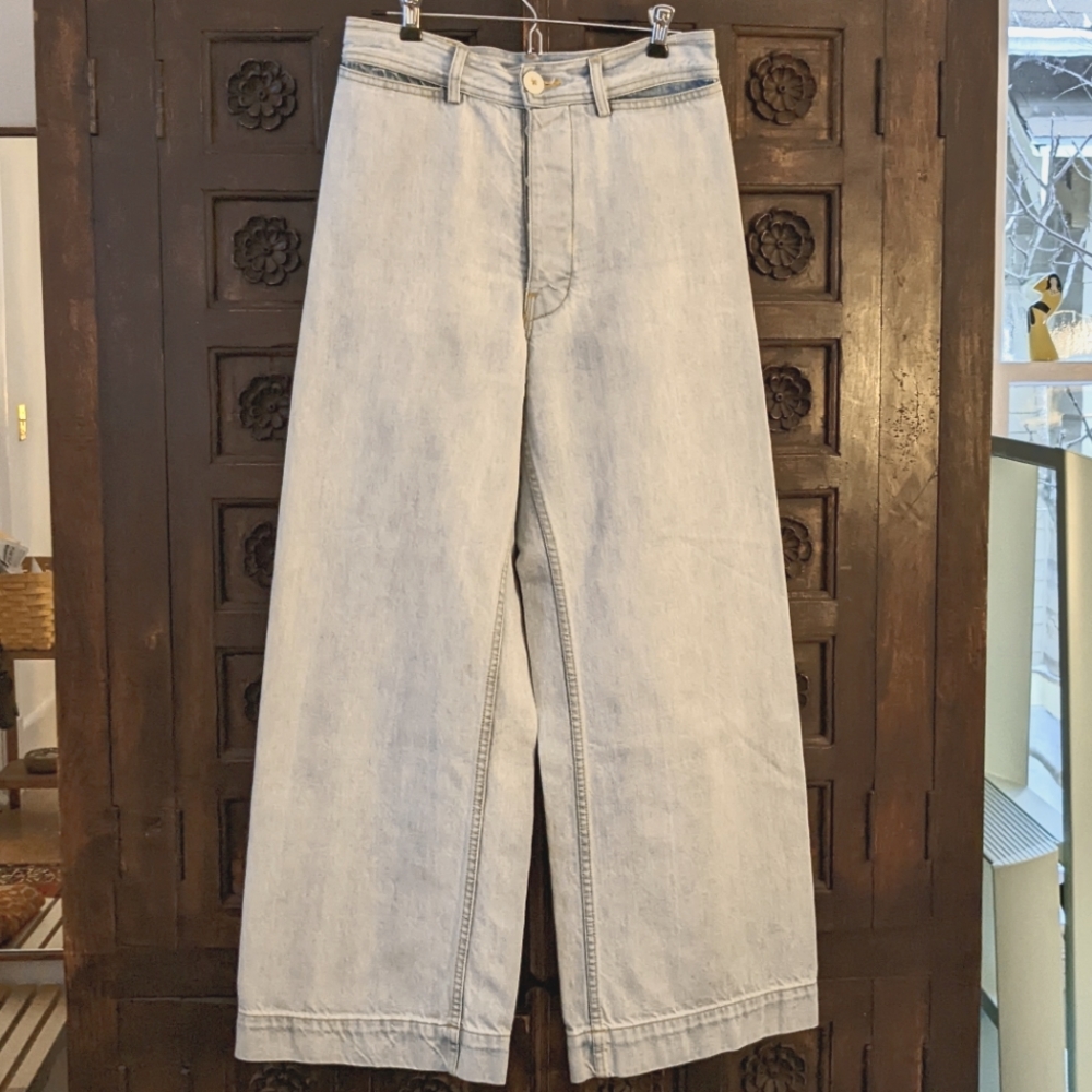 Jesse Kamm Pale Blue Denim Sailor Pants 8